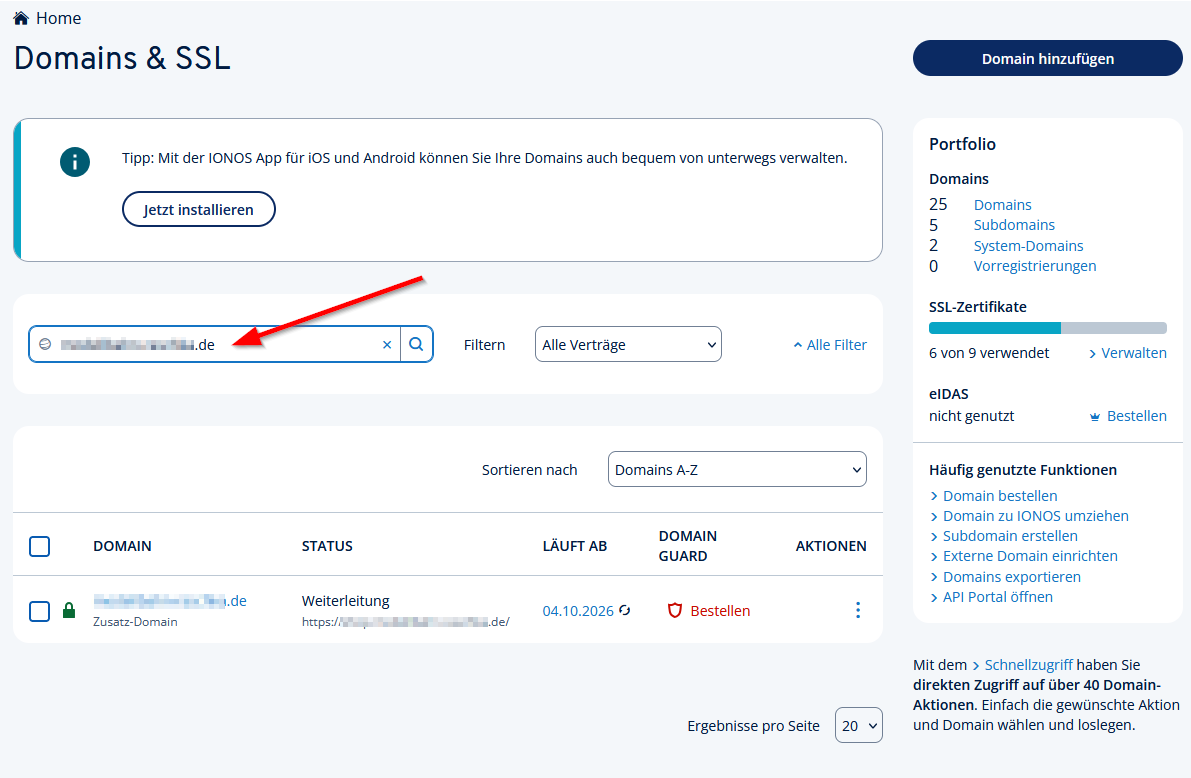 Domains und SSL
