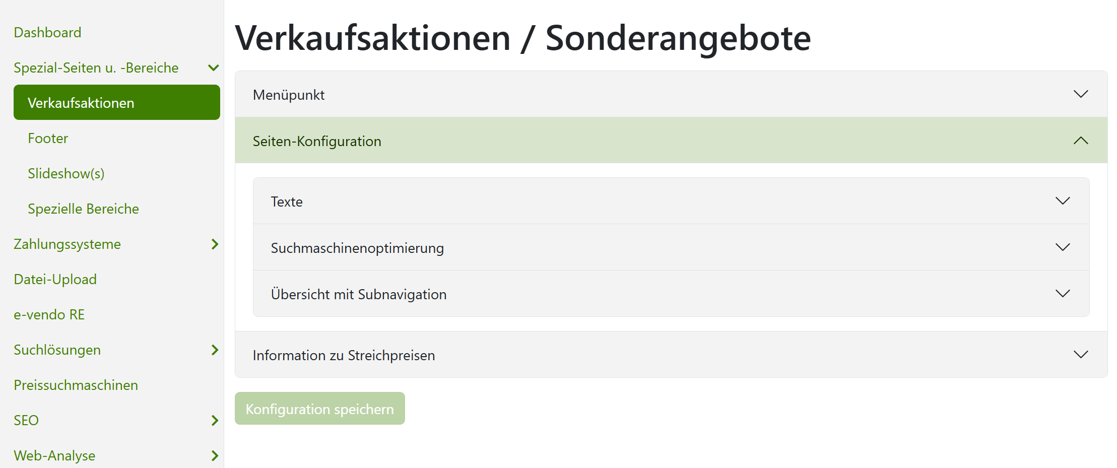 Verkaufsaktionen Allegemein