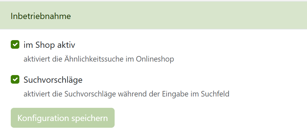 Inbetriebnahme