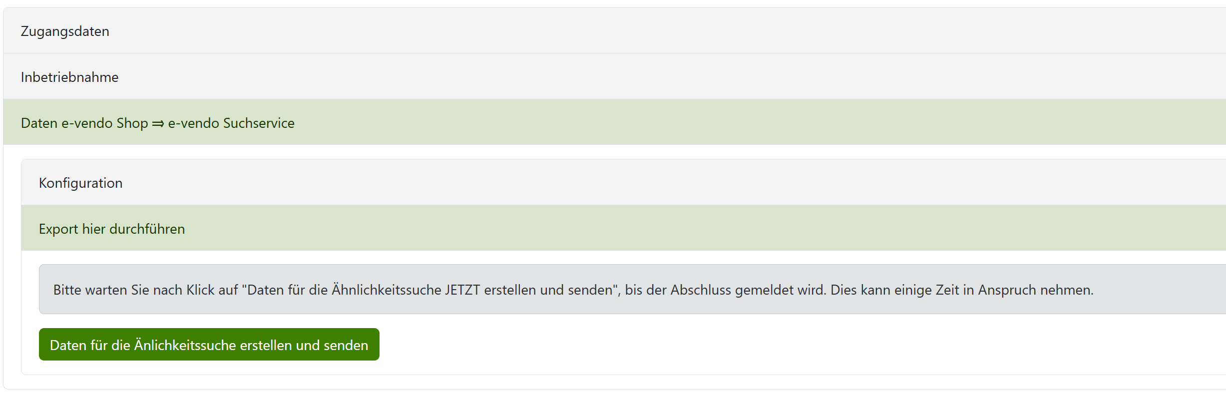 Manueller Export